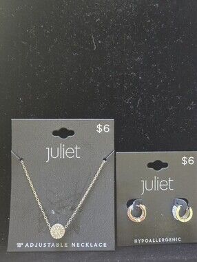 Juliet Gold-Tone Pave Disc Necklace - Gold